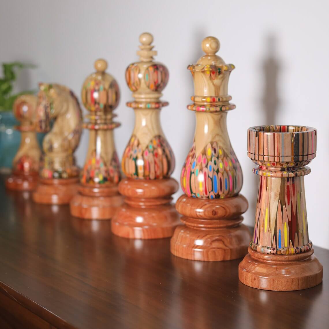 6 Giant Chess Pieces King - Queen - Bishop - Rook - Knight - Pawn Super Deluxe Chess (1)