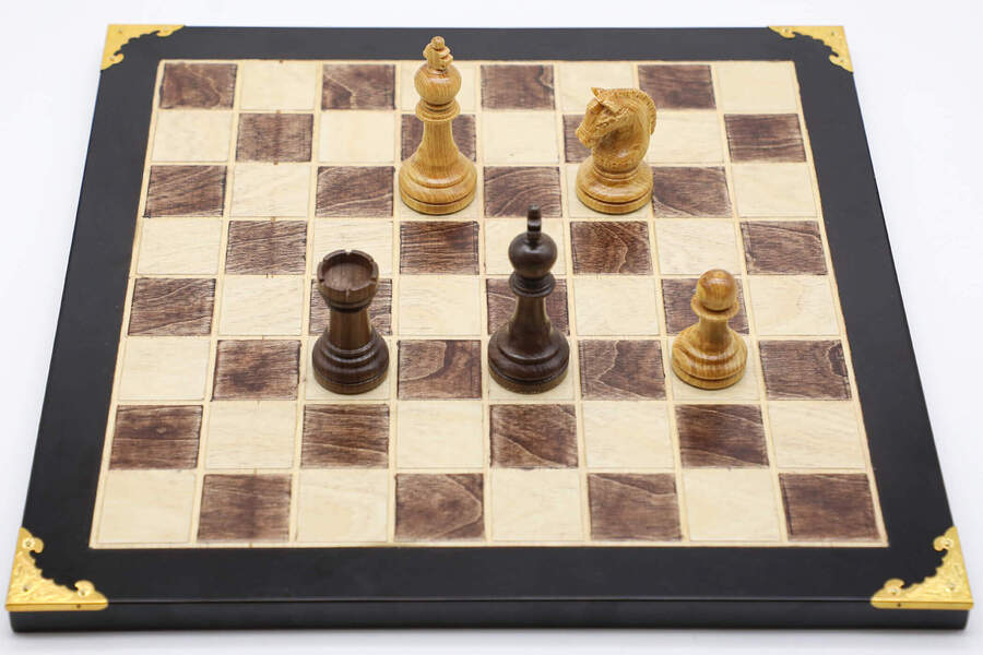 Hand Carved, Wooden Analysis Board
