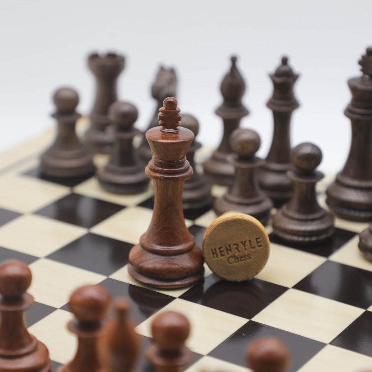 superior chess pieces- red oak and padouk wood