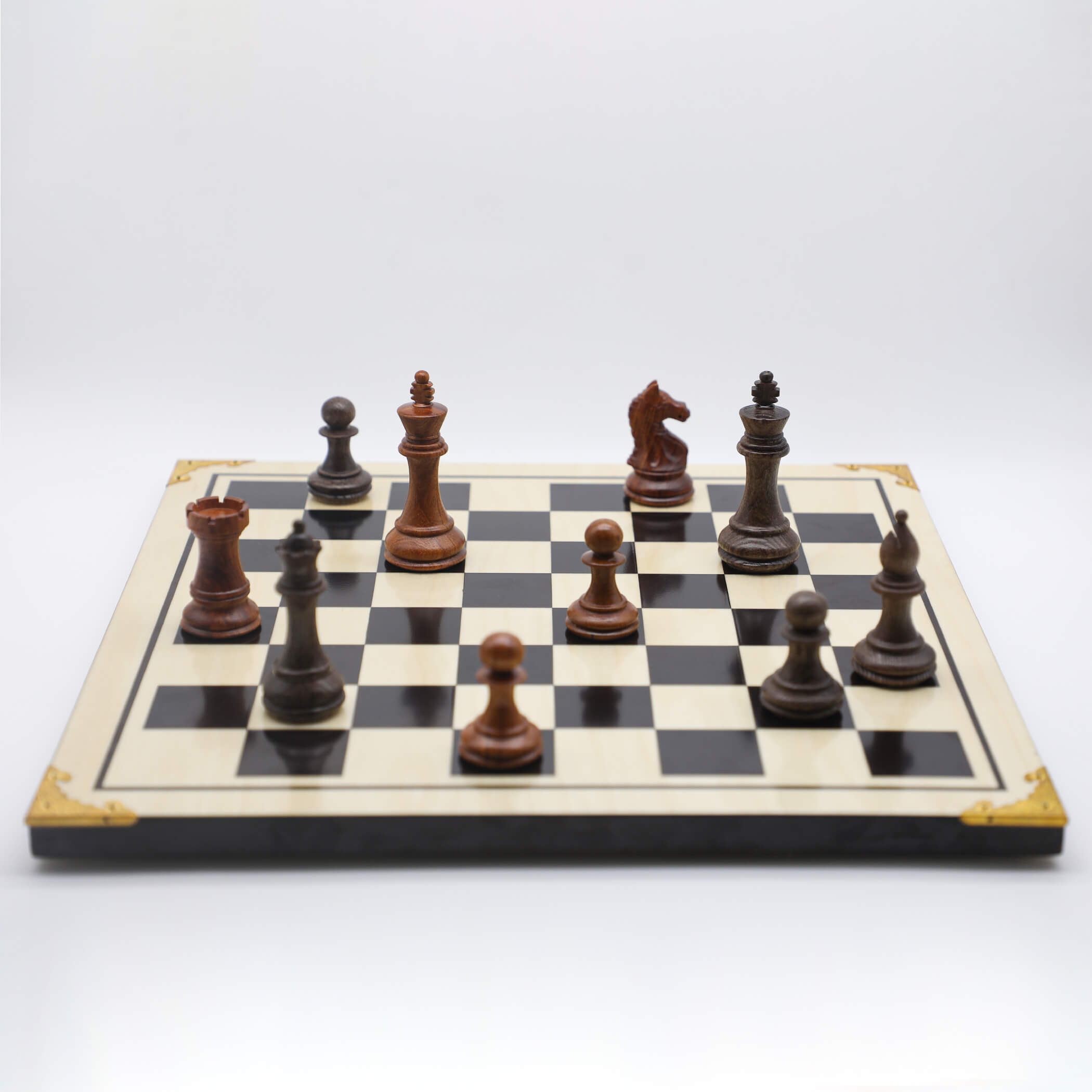 superior chess pieces- red oak and padouk wood