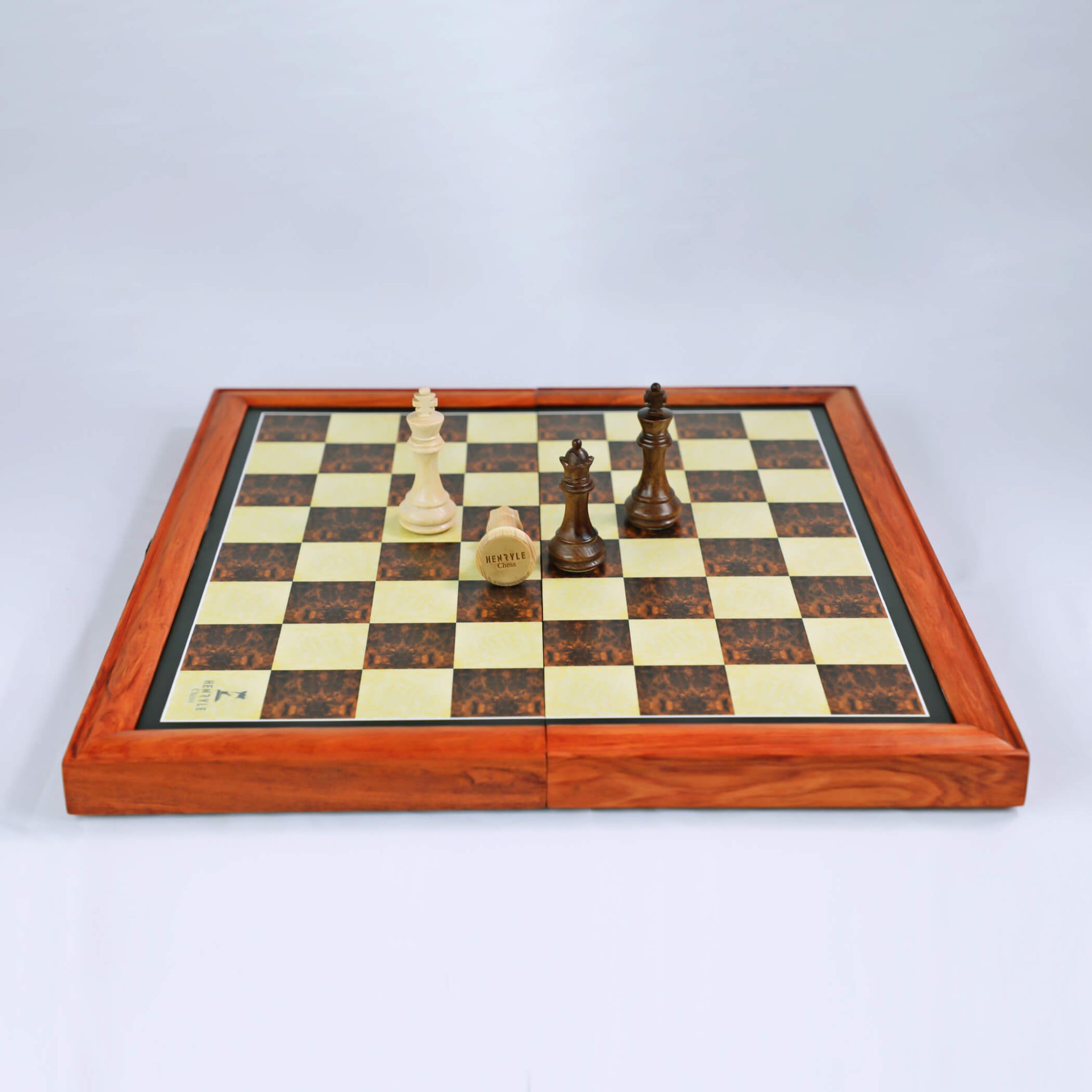 Folding Walnut and Maple Wooden Tournament Chess Board