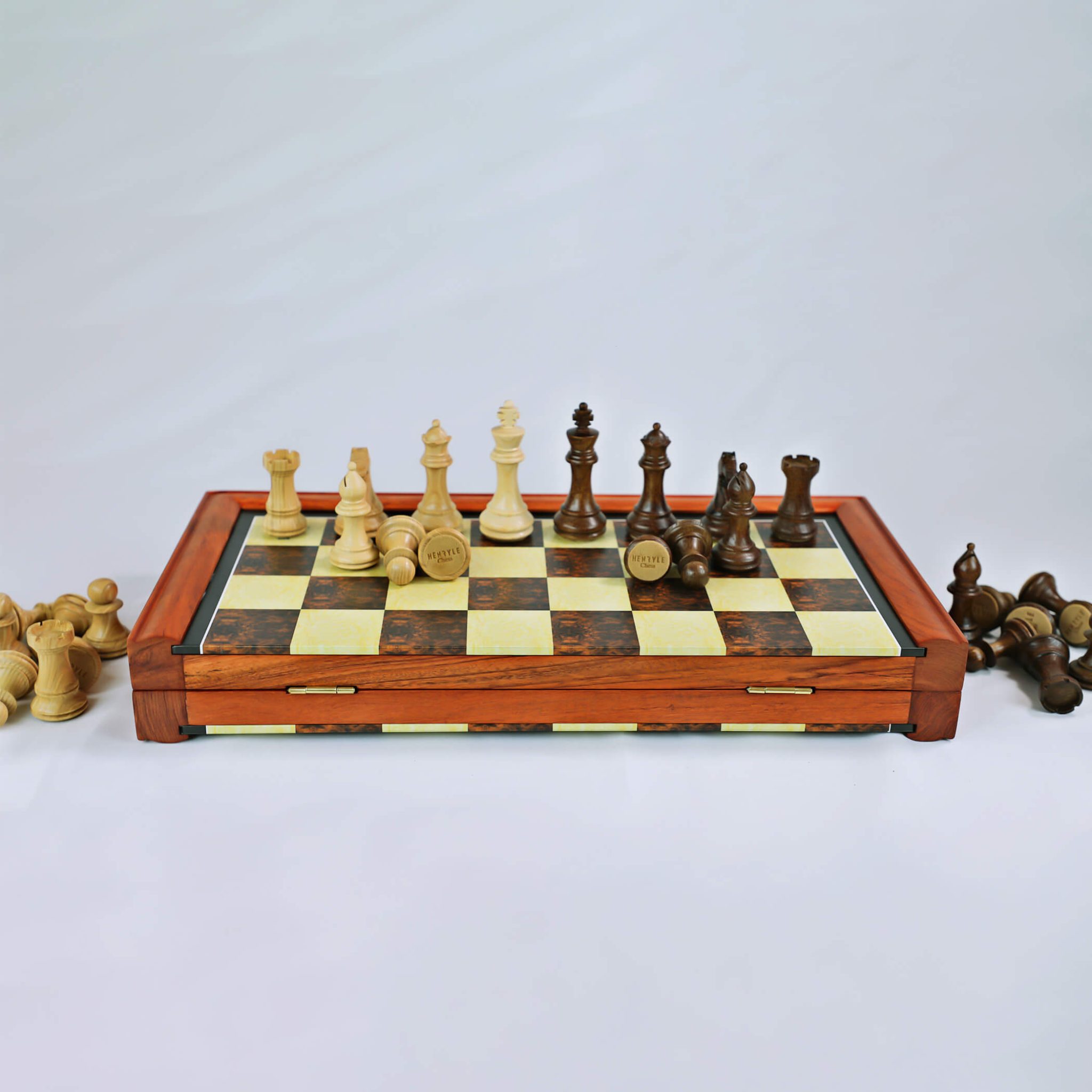Folding Wood International Chess Board Game International Chess