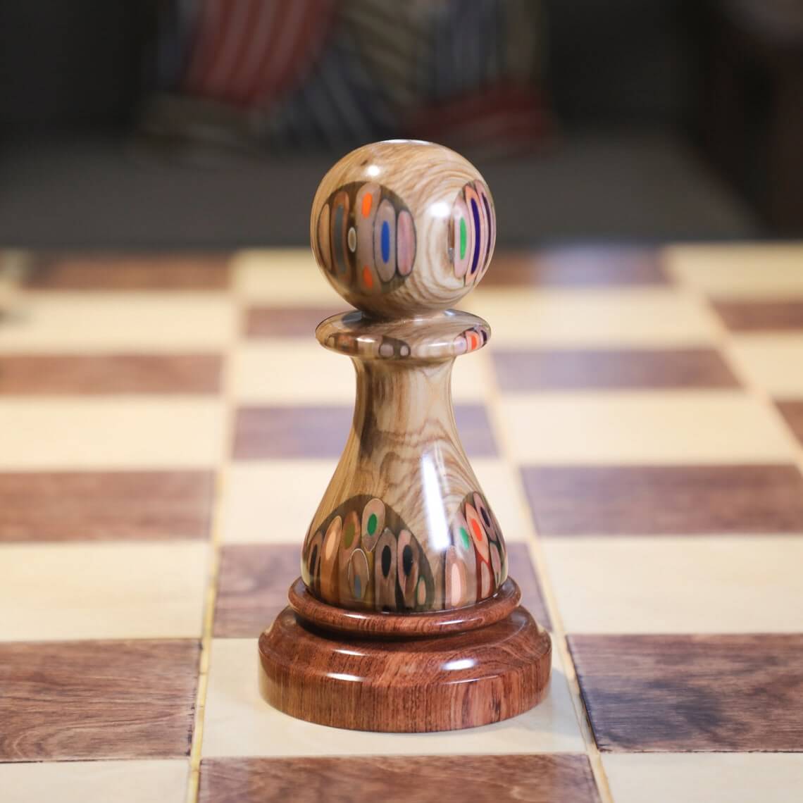 Wooden Pawn Chess Pieces