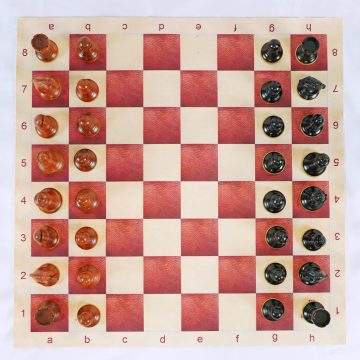 Deluxe Tournament Nappa Leather Chess Board (FIDE)