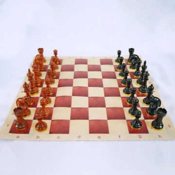 Deluxe Tournament Nappa Leather Chess Board (FIDE)