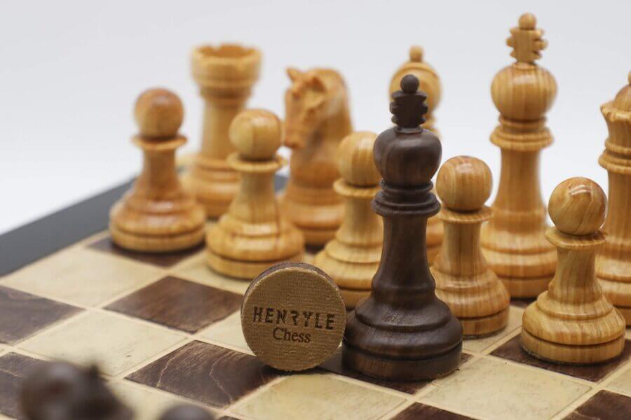 Vertical Wooden Chess Set Wood Handmade Modern Chess Board