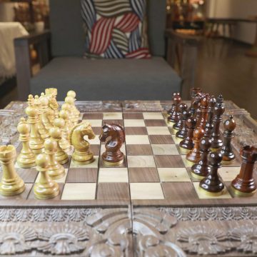 High-Class Chess Pieces (IX) - Rosewood & Cypress Wood