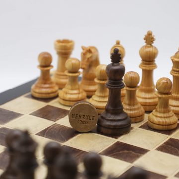 High-Class Chess Pieces- Juglan Nigra and Vietnam HINOKI Wood (2)