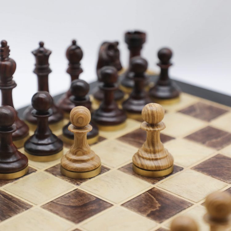 High-Class Chess Pieces-Techicai Sitan and Oak wood(13)