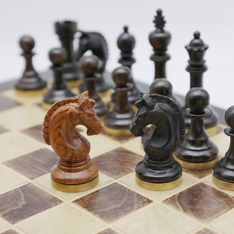 High Class Chess Pieces VII Ebony Padauk Wood 1 750x750 1