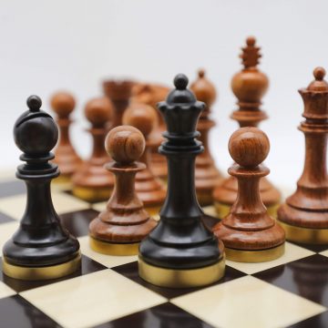 High-Class Chess Pieces (VII) - Ebony & Padauk Wood