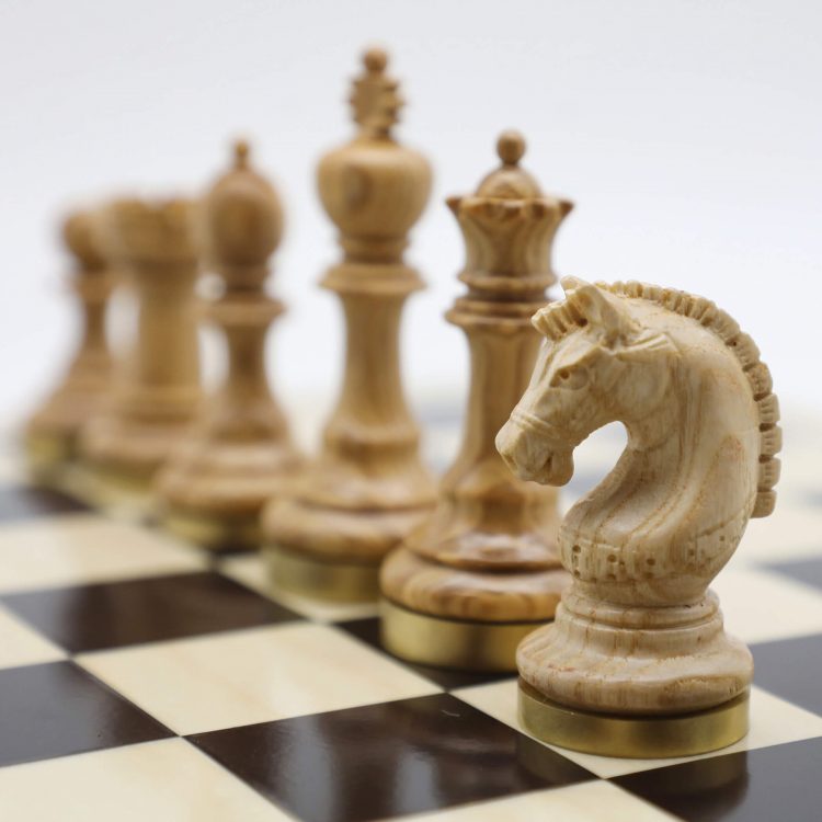 High-Class Chess Pieces (VIII) - Ebony & Ash Wood
