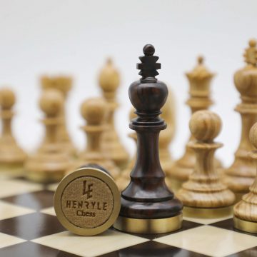 High-Class Chess Pieces (VIII) - Ebony & Ash Wood