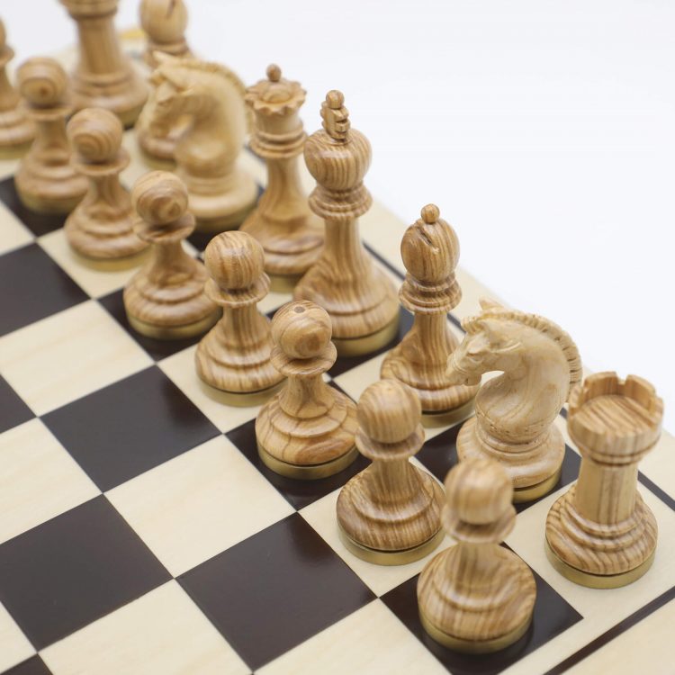 High-Class Chess Pieces (VIII) - Ebony & Ash Wood