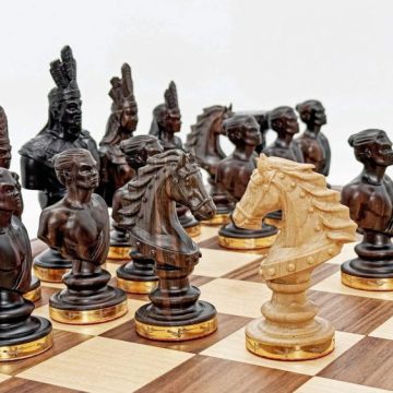 High-End Hung King Bronze Chess Set – Signature #01__0001