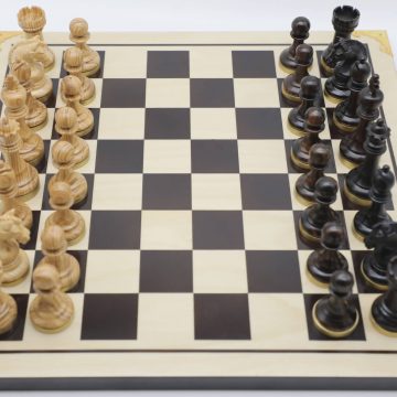High class chess pieces Ebony and Oak wook 2 1
