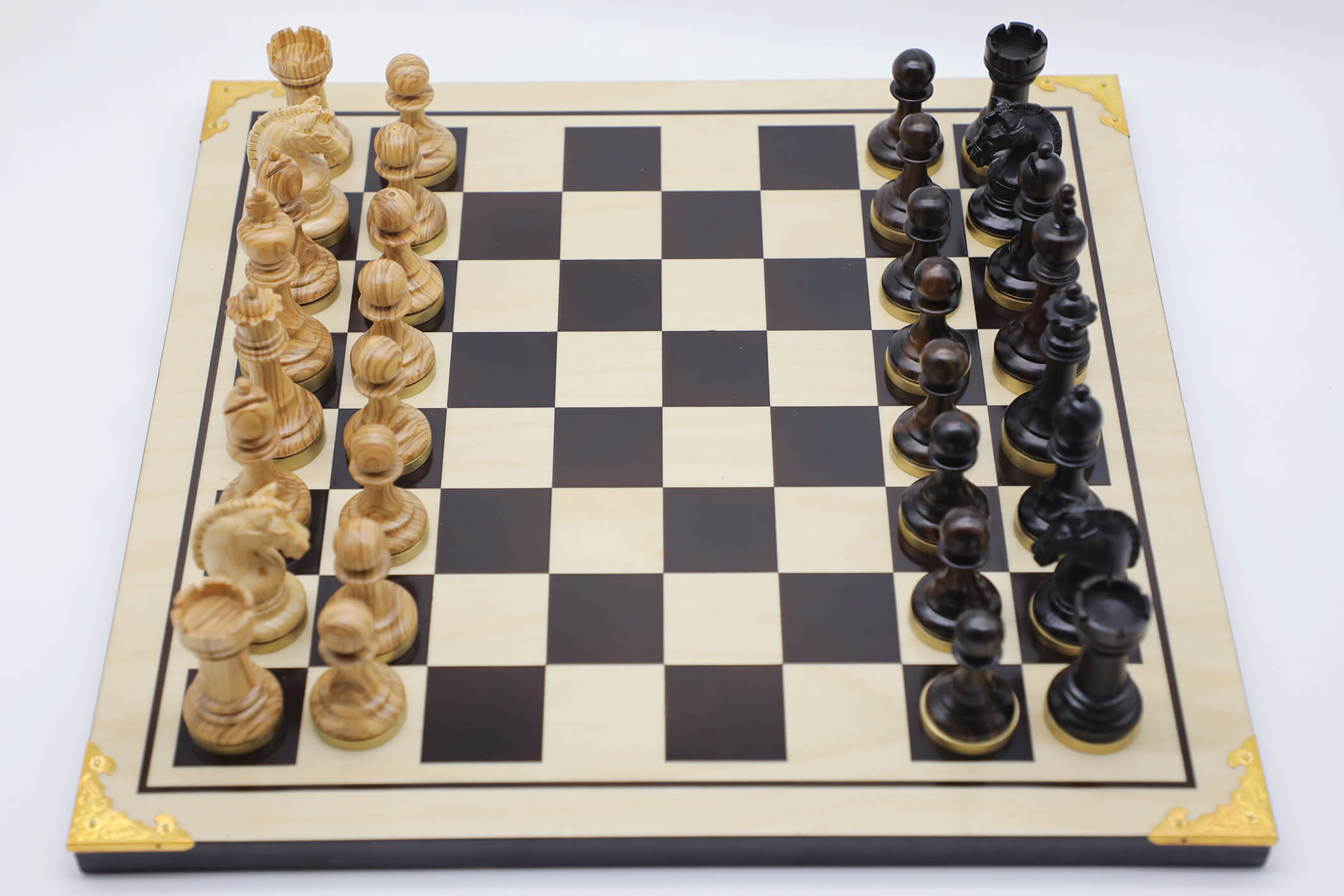 High-class chess pieces- Ebony and Oak wook (3)