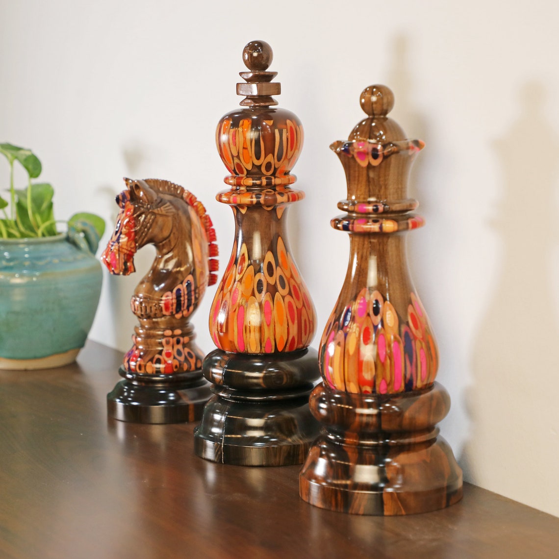 Large Ornamental Chess Pieces decor