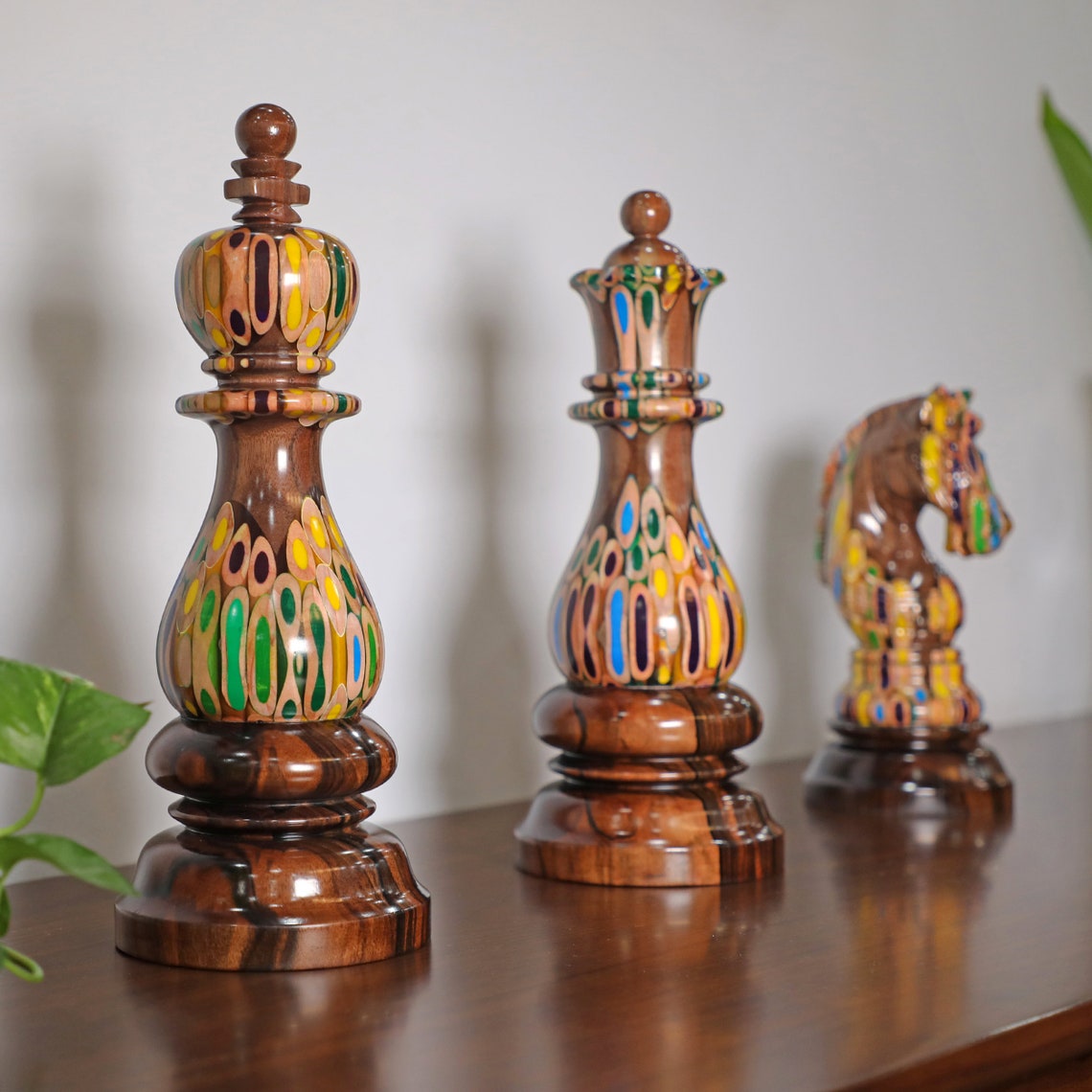 Wood Luxury Chess Decor Pieces Quality Outdoor Professional