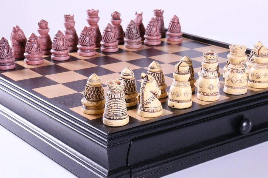 Medieval Themed Chess & Checkers Set