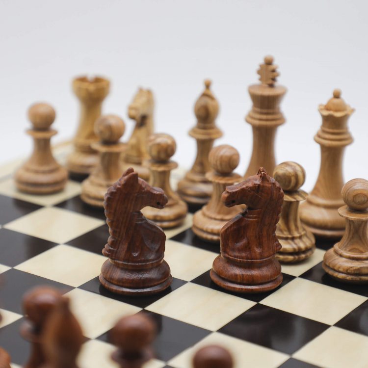 Superior Chess Pieces- White Oak and Padouk Wood