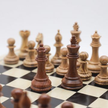 Superior Chess Pieces- White Oak and Padouk Wood