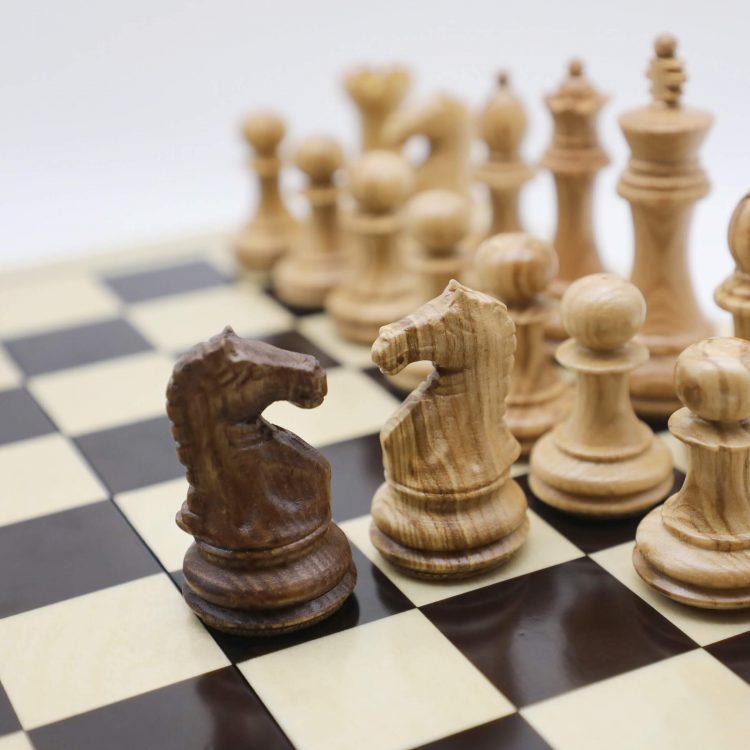 Standard Wooden Chess Pieces - Ash Wood
