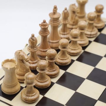 Standard Wooden Chess Pieces - Ash Wood