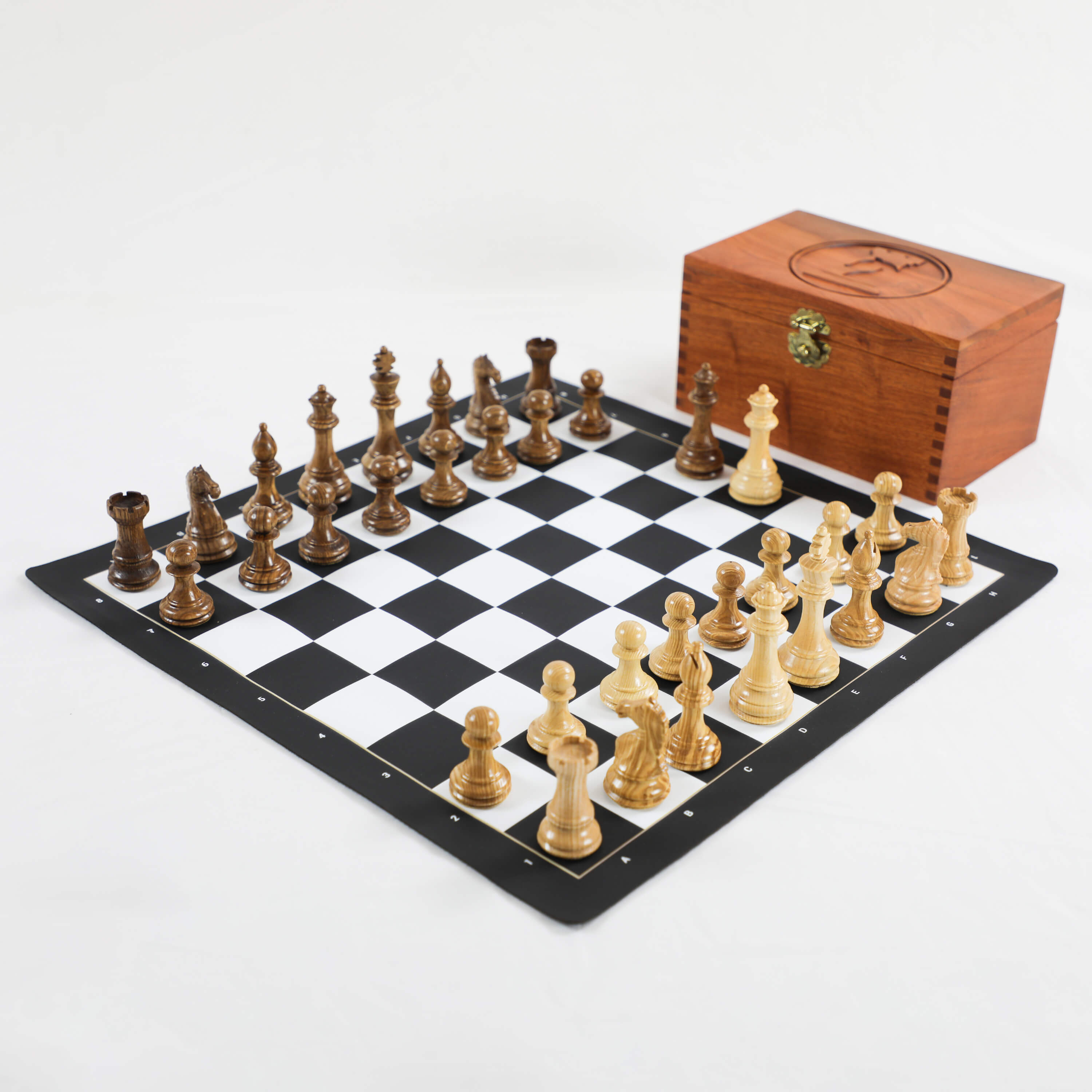 Superior Leather Chess Sets - Black