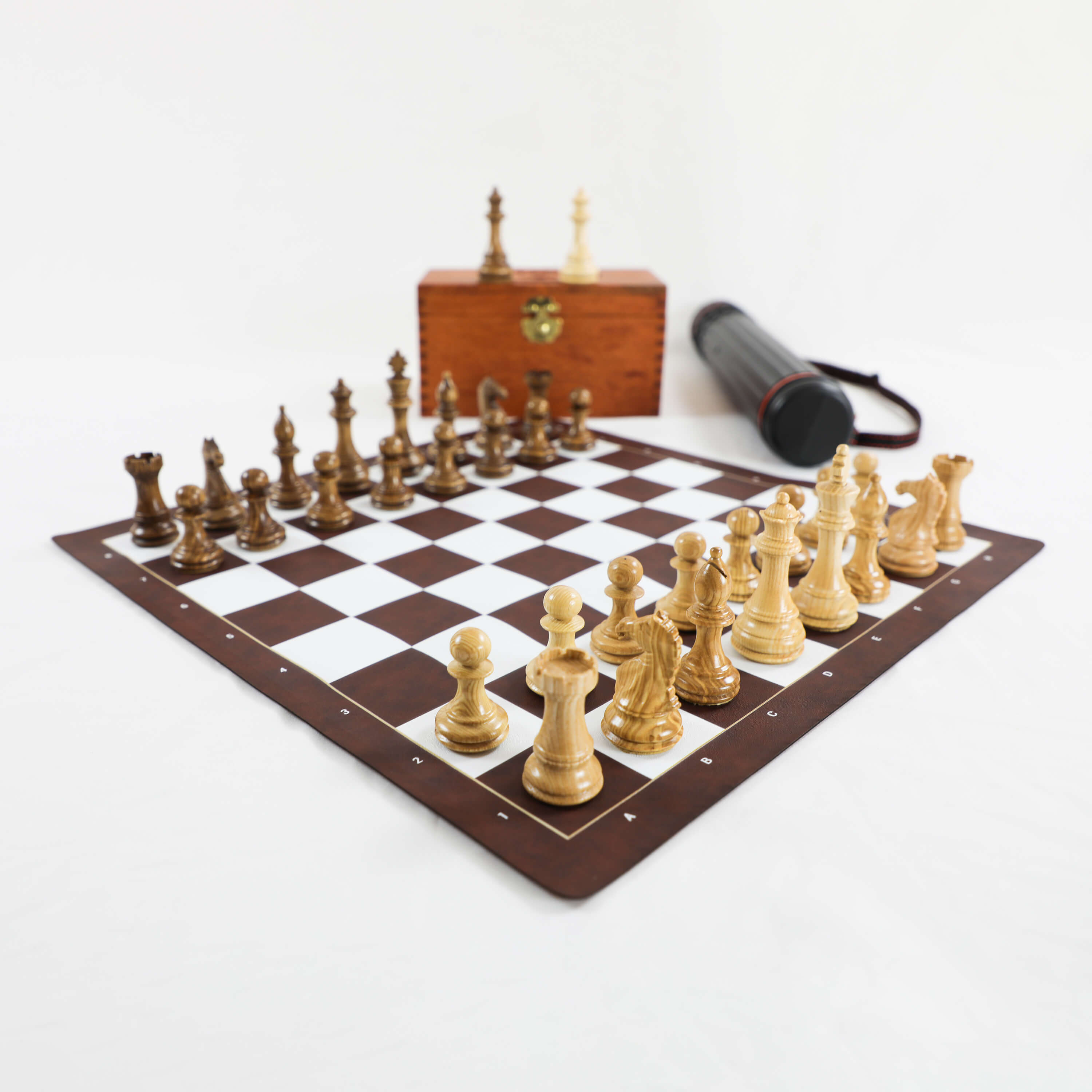 Superior Leather Chess Sets - Brown 1