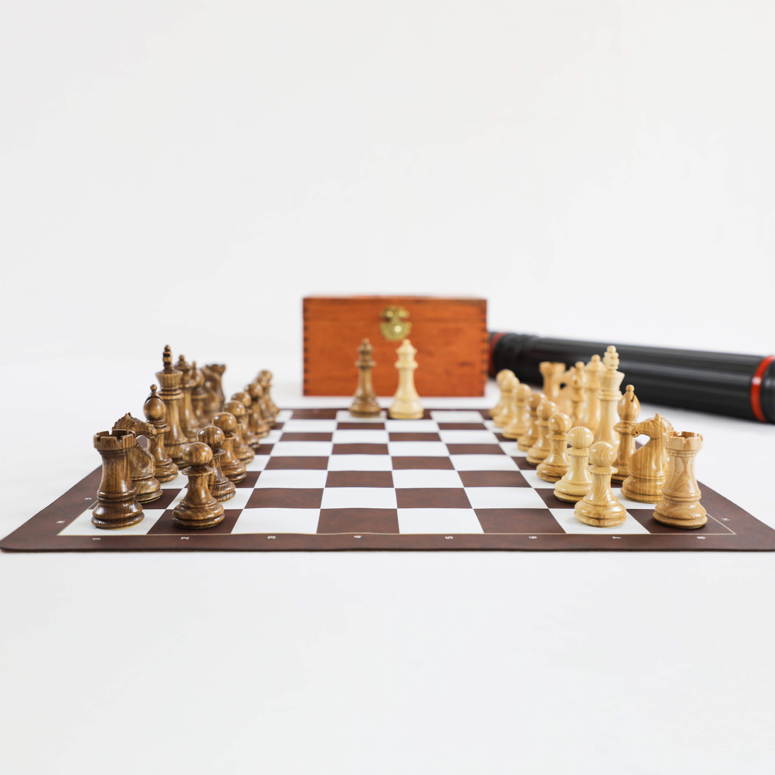 Superior Leather Chess Sets - Brown 1