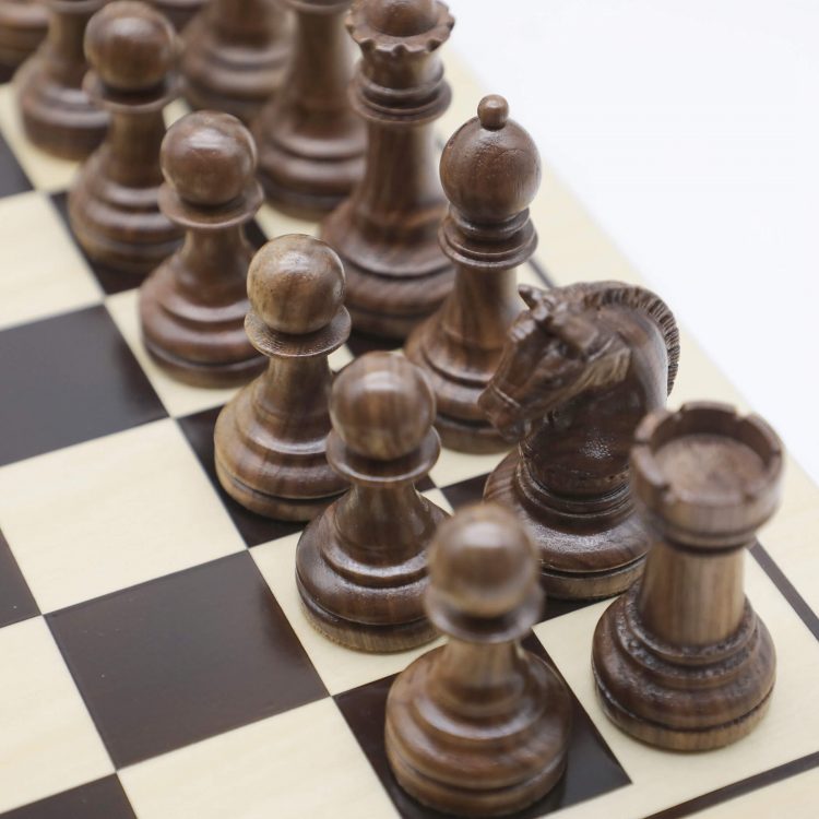 Superior Wood Chess Pieces - Ebony Wood