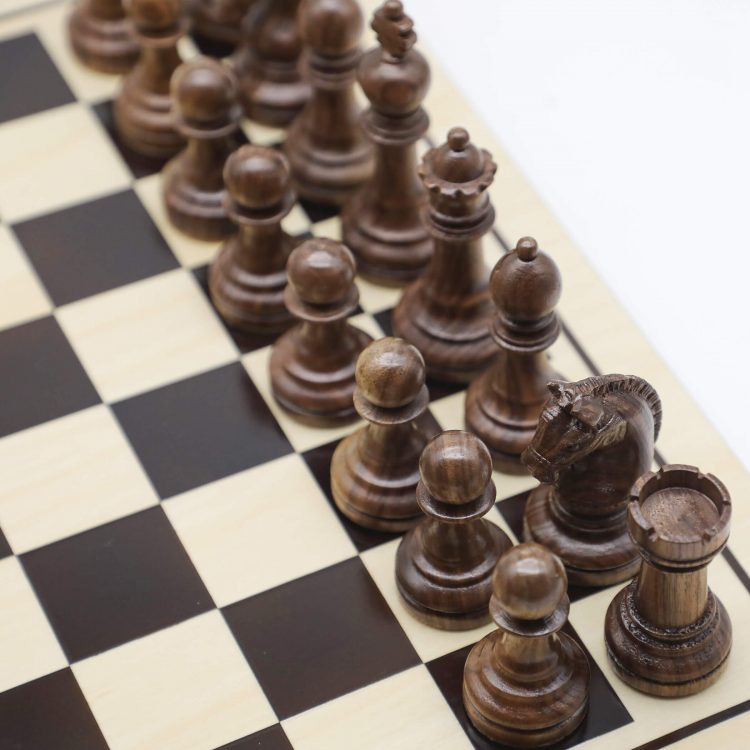 Superior Wood Chess Pieces - Ebony Wood