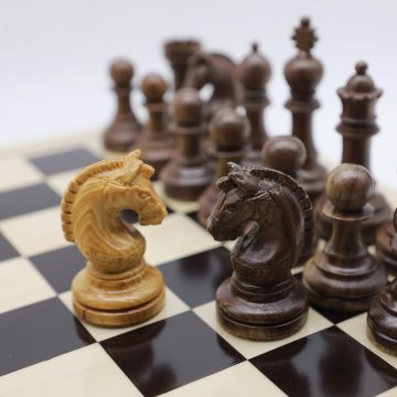 Superior Wood Chess Pieces - Ebony Wood