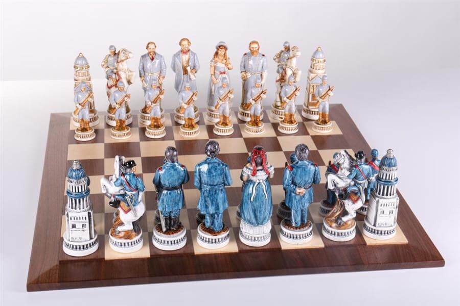 The 1863 Battle of Gettysburg Civil War Themed Chess Set