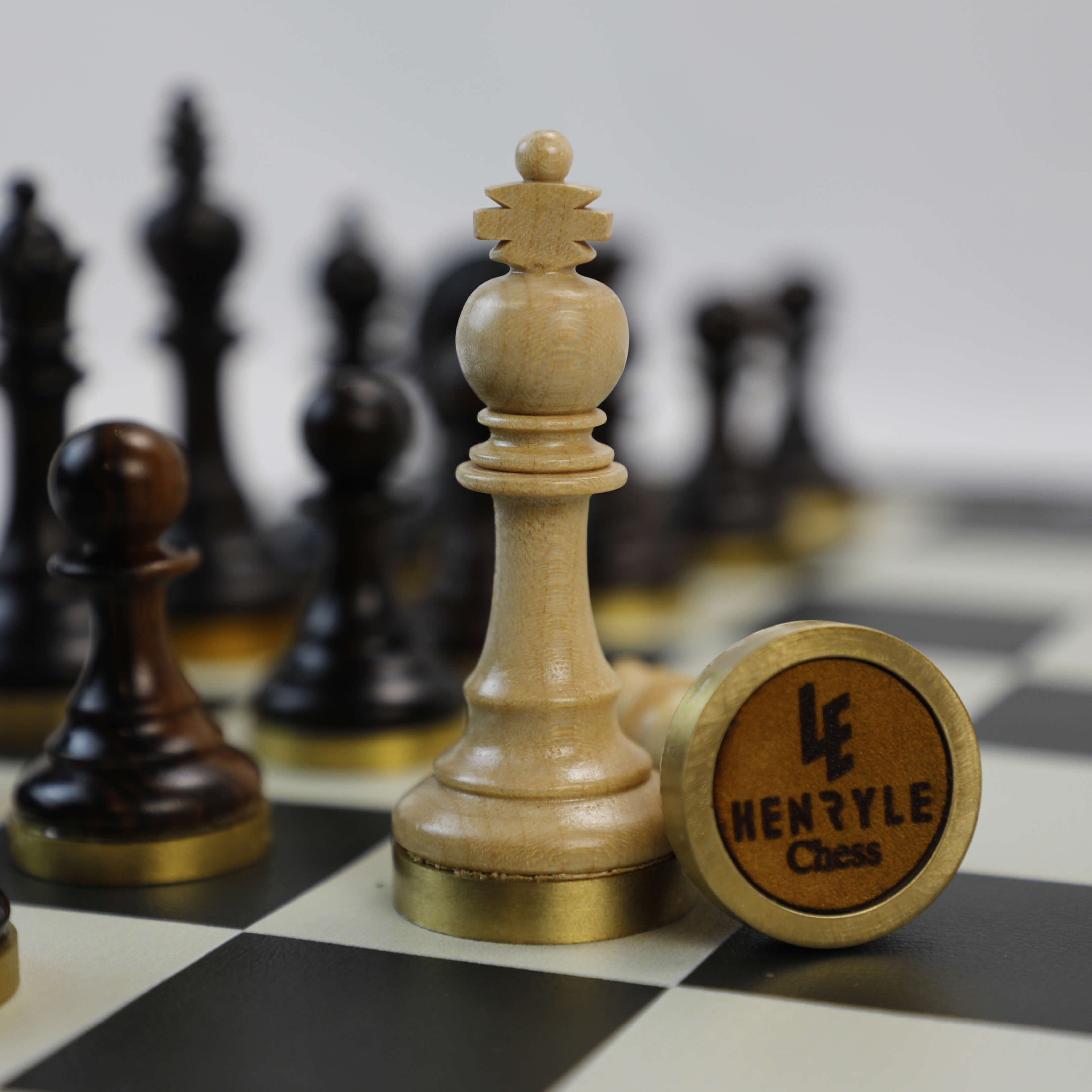 Luxury Rosewood & Maple Chess Pieces - Handmade Vintage Chess