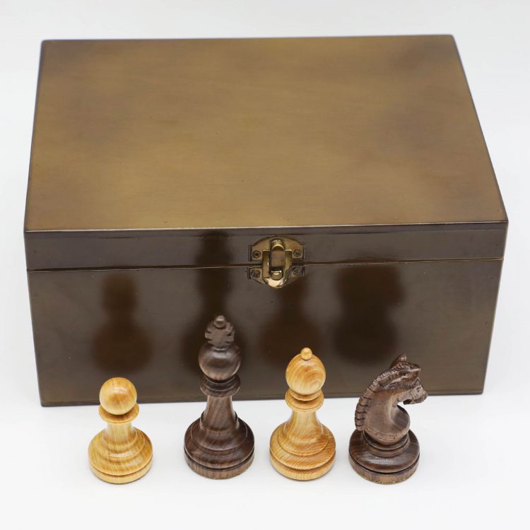 Wooden Chess Piece Box