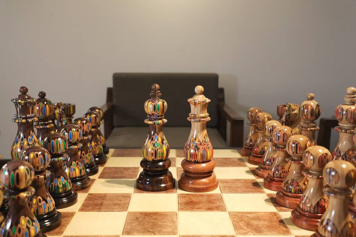 Giant Ornamental Chess Pieces King - Queen - Knight