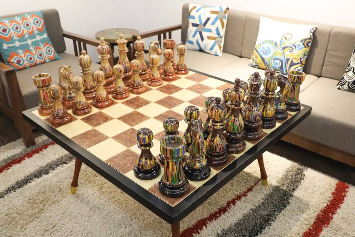 resin giant chess pieces